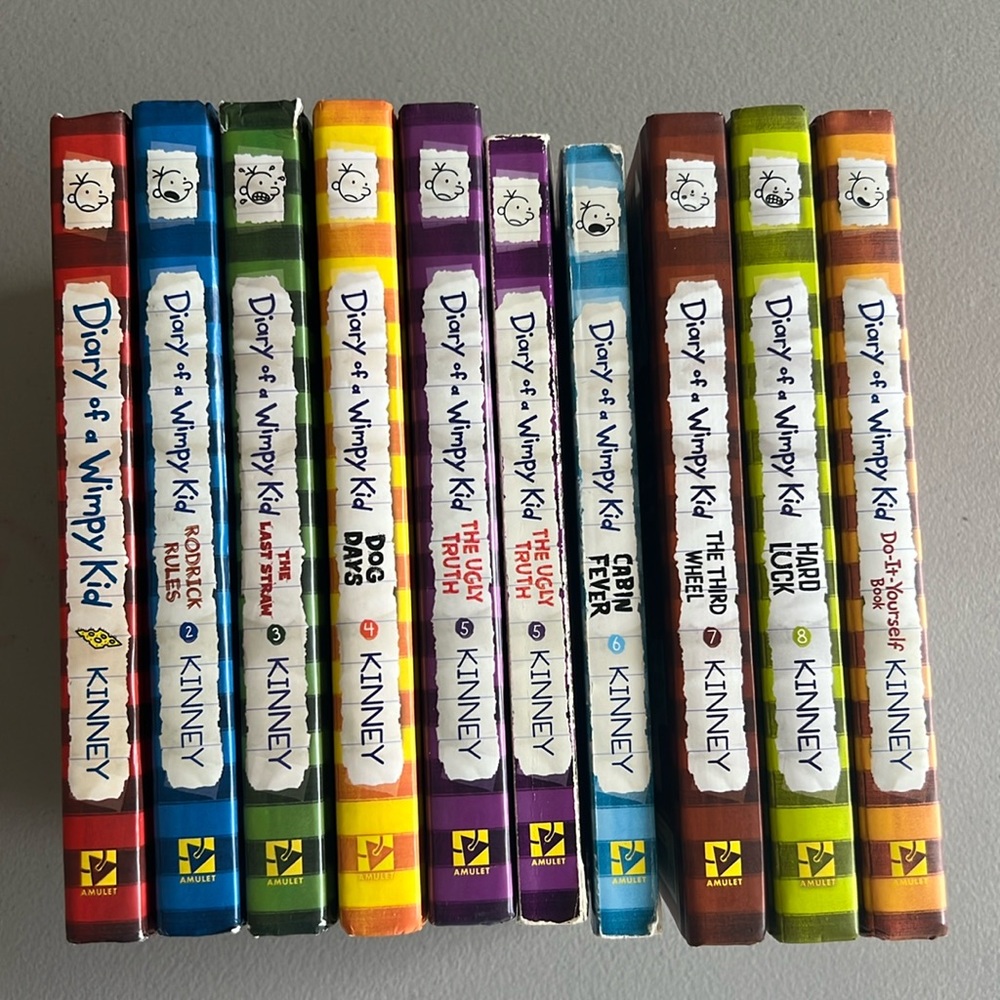 Diary of a wimpy kid, 1-8, 8 hardback, 2 softback, includes do it yourself book